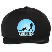 The Only Time I Ever Sweep Curling Player On Funny Curling Gift Wool Snapback Cap