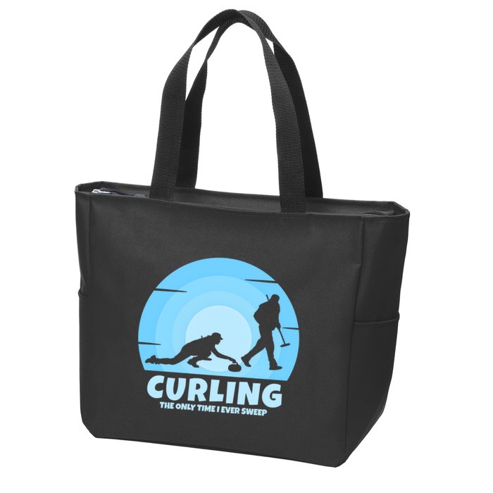 The Only Time I Ever Sweep Curling Player On Funny Curling Gift Zip Tote Bag