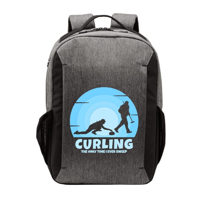The Only Time I Ever Sweep Curling Player On Funny Curling Gift Vector Backpack