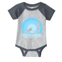 The Only Time I Ever Sweep Curling Player On Funny Curling Gift Infant Baby Jersey Bodysuit