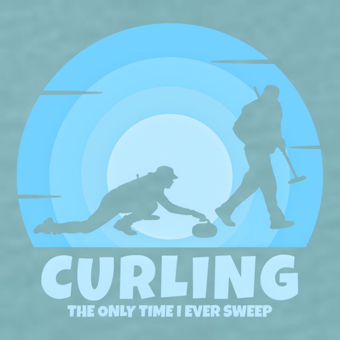 The Only Time I Ever Sweep Curling Player On Funny Curling Gift Sueded Cloud Jersey T-Shirt