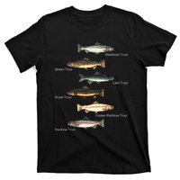 Types Of Trout Fish Species Collection Fishing T-Shirt