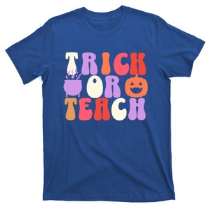 Trick Or Teach Groovy Teacher Halloween 2024 Cute Gift T-Shirt