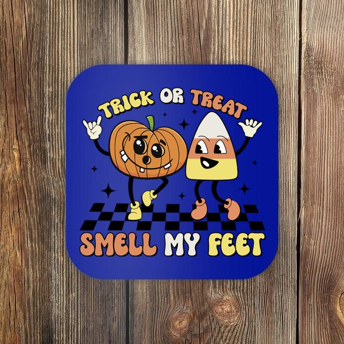 Trick Or Treat Smell My Feet Pumpkin Halloween Gift Coaster