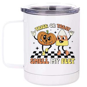 Trick Or Treat Smell My Feet Pumpkin Halloween Gift 12 oz Stainless Steel Tumbler Cup