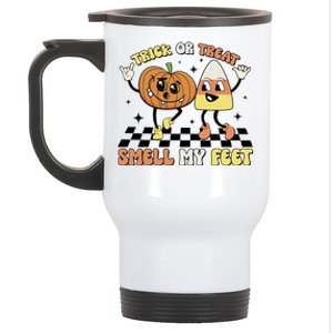 Trick Or Treat Smell My Feet Pumpkin Halloween Gift Stainless Steel Travel Mug