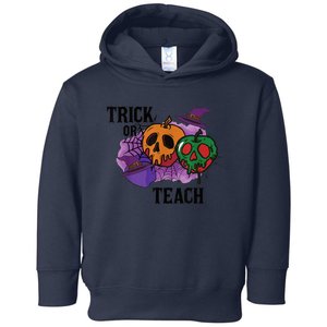 Trick Or Teach Funny Teacher Halloween Pumpkin Witch Hat Toddler Hoodie