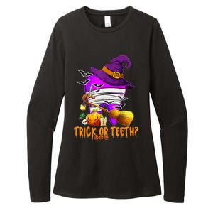 Trick Or Treat Brush Your Teeth Dentist Halloween Gift Womens CVC Long Sleeve Shirt