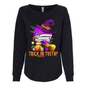 Trick Or Treat Brush Your Teeth Dentist Halloween Gift Womens California Wash Sweatshirt