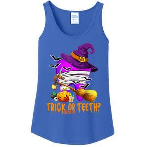 Trick Or Treat Brush Your Teeth Dentist Halloween Gift Ladies Essential Tank