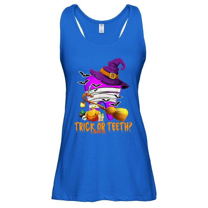 Trick Or Treat Brush Your Teeth Dentist Halloween Gift Ladies Essential Flowy Tank