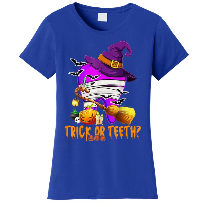 Trick Or Treat Brush Your Teeth Dentist Halloween Gift Women's T-Shirt