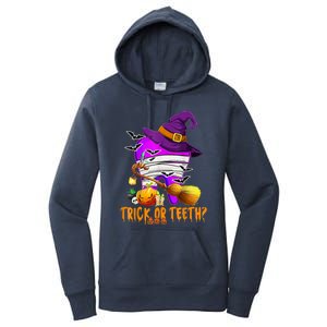 Trick Or Treat Brush Your Teeth Dentist Halloween Gift Women's Pullover Hoodie