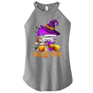 Trick Or Treat Brush Your Teeth Dentist Halloween Gift Women's Perfect Tri Rocker Tank