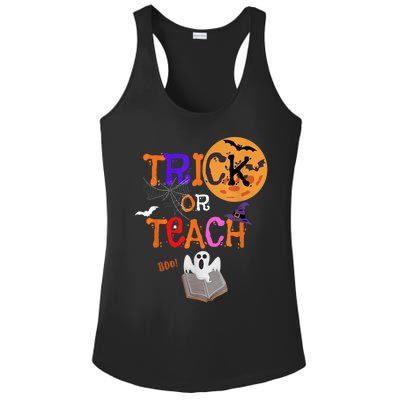 Trick Or Teach Funny Teacher Halloween Costume Ladies PosiCharge Competitor Racerback Tank