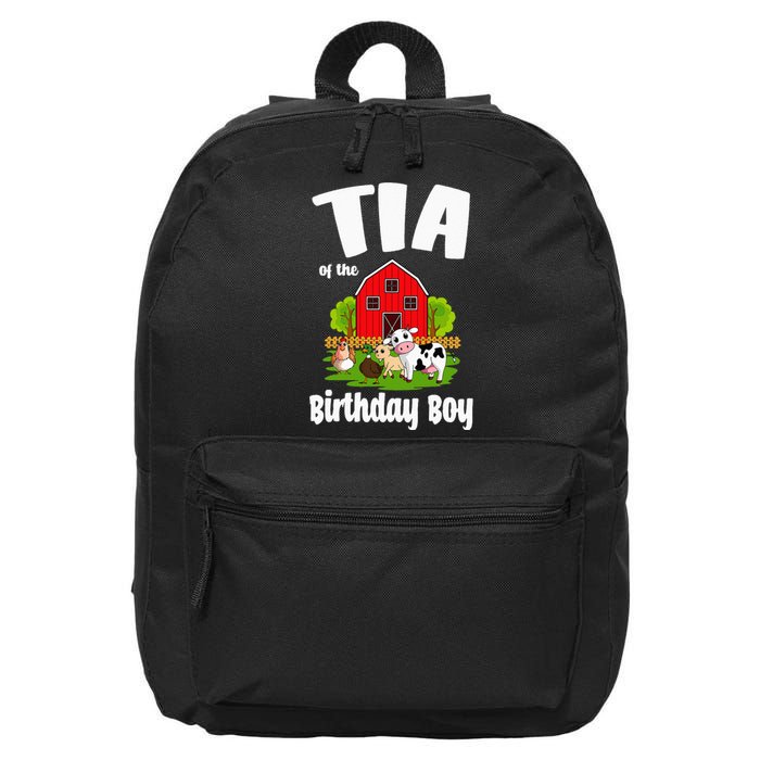 Tia Of The Birthday Boy Farm Animal Bday Party Celebration 16 in Basic Backpack