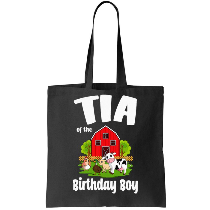 Tia Of The Birthday Boy Farm Animal Bday Party Celebration Tote Bag