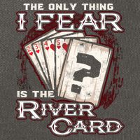 The Only Thing I Fear Is The River Card Funny Poker Player Cotton Canvas Backpack