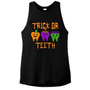 Trick Or Treat Brush Your Teeth Dentist Halloween Funny Gift Ladies PosiCharge Tri-Blend Wicking Tank