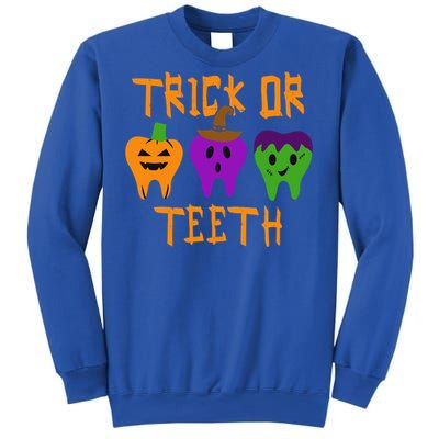 Trick Or Treat Brush Your Teeth Dentist Halloween Funny Gift Sweatshirt