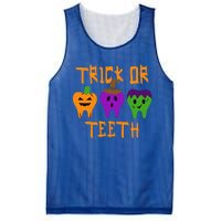 Trick Or Treat Brush Your Teeth Dentist Halloween Funny Gift Mesh Reversible Basketball Jersey Tank