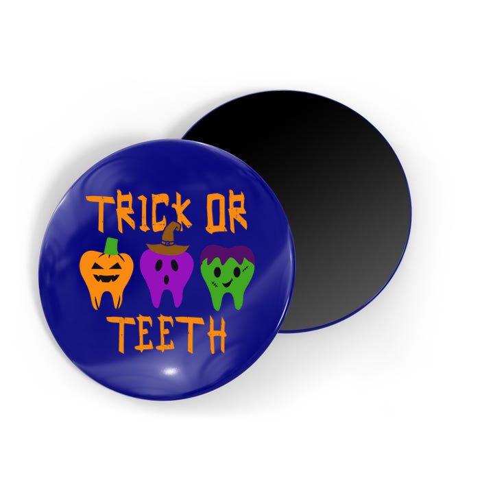 Trick Or Treat Brush Your Teeth Dentist Halloween Funny Gift Magnet