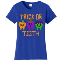 Trick Or Treat Brush Your Teeth Dentist Halloween Funny Gift Women's T-Shirt