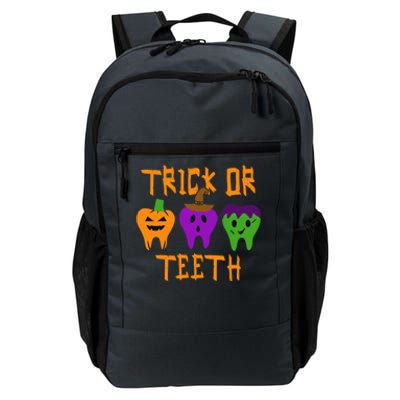 Trick Or Treat Brush Your Teeth Dentist Halloween Funny Gift Daily Commute Backpack