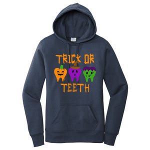 Trick Or Treat Brush Your Teeth Dentist Halloween Funny Gift Women's Pullover Hoodie