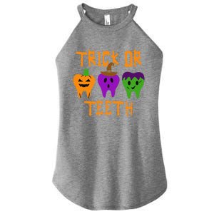 Trick Or Treat Brush Your Teeth Dentist Halloween Funny Gift Women's Perfect Tri Rocker Tank