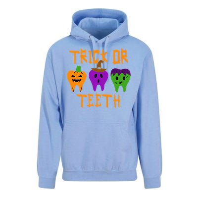 Trick Or Treat Brush Your Teeth Dentist Halloween Funny Gift Unisex Surf Hoodie