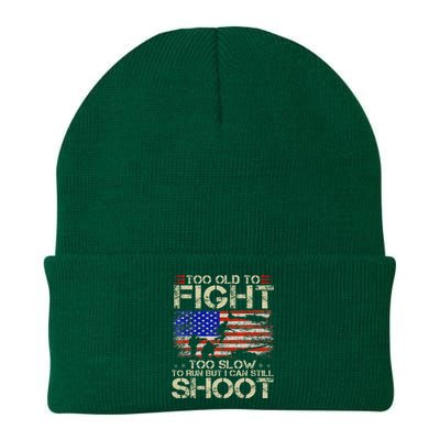 Too Old To Fight Too Slow To Run Veteran Knit Cap Winter Beanie