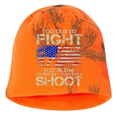 Too Old To Fight Too Slow To Run Veteran Kati - Camo Knit Beanie