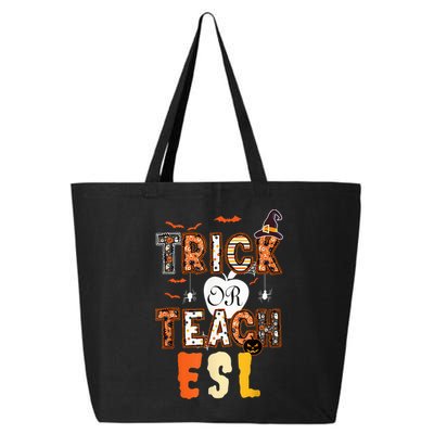 Trick or teach ESL teacher English second language Halloween 25L Jumbo Tote