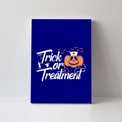 Trick Or Treatt Funny Medical Personnel Halloween Nurse Gift Canvas