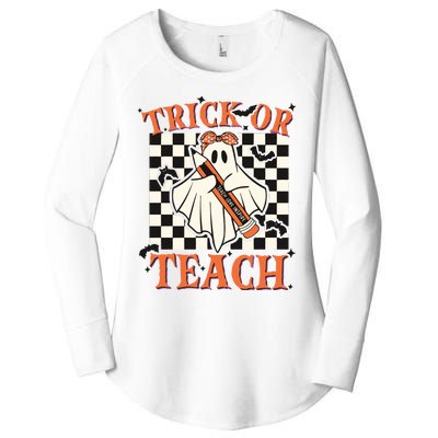 Trick Or Teach Teacher Halloween Women's Perfect Tri Tunic Long Sleeve Shirt