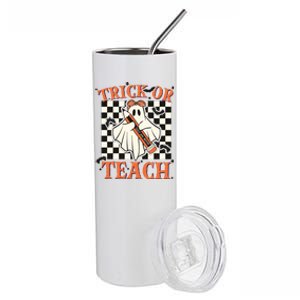 Trick Or Teach Teacher Halloween Stainless Steel Tumbler