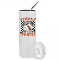 Trick Or Teach Teacher Halloween Stainless Steel Tumbler