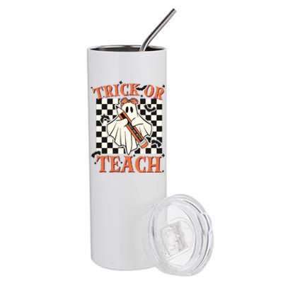 Trick Or Teach Teacher Halloween Stainless Steel Tumbler