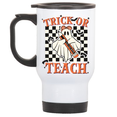 Trick Or Teach Teacher Halloween Stainless Steel Travel Mug