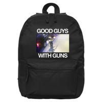 The Only Thing That Stops A Bad Guy Is A Good Guy 16 in Basic Backpack