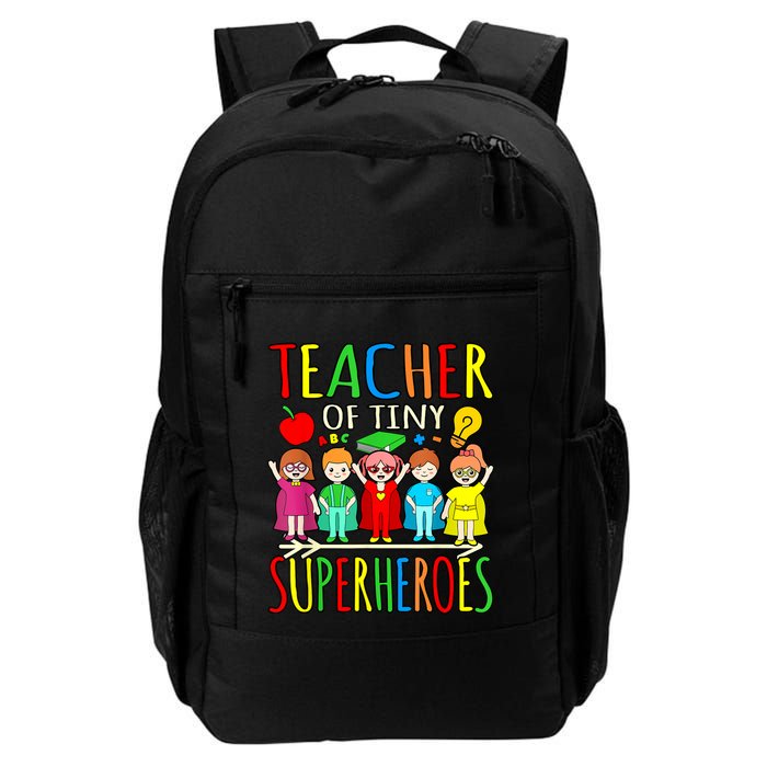 Teacher Of Tiny Superheroes First Day Back To School Graphic Backpack