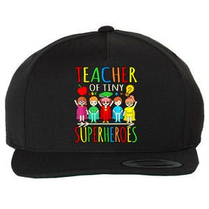 Teacher Of Tiny Superheroes First Day Back To School Graphic Wool Snapback Cap