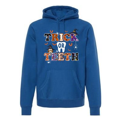 Trick Or Teeth Dental Squad Gift Halloween Dental Costume Gift Premium Hoodie