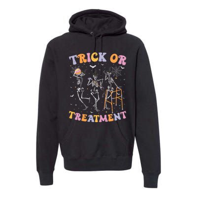 Trick Or Treatment Pt Physical Therapy Therapist Halloween Premium Hoodie