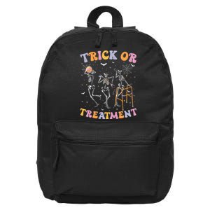 Trick Or Treatment Pt Physical Therapy Therapist Halloween 16 in Basic Backpack