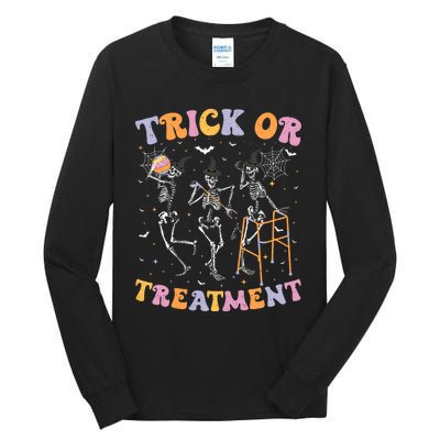 Trick Or Treatment Pt Physical Therapy Therapist Halloween Tall Long Sleeve T-Shirt