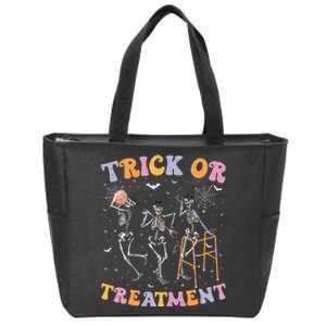 Trick Or Treatment Pt Physical Therapy Therapist Halloween Zip Tote Bag