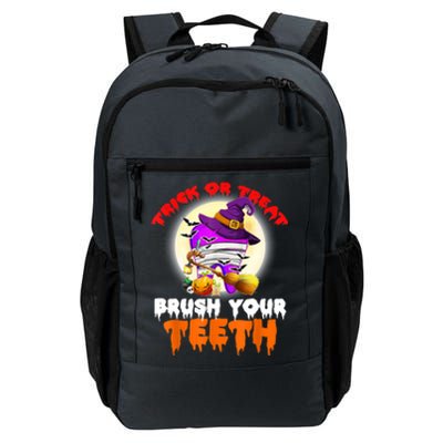 Trick Or Treat Brush Your Teeth Dentist Pun Halloween Dental Gift Daily Commute Backpack