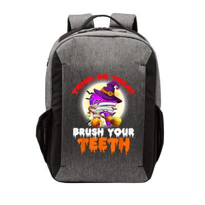 Trick Or Treat Brush Your Teeth Dentist Pun Halloween Dental Gift Vector Backpack